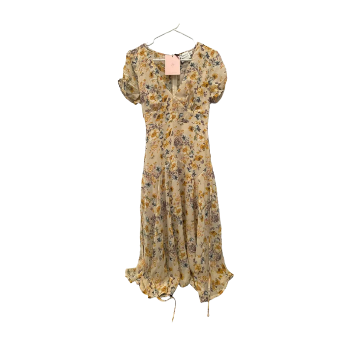 Hello Molly Womens Dress Boho Midi - Beige/Multi-Color - 12 - New - Pic 10