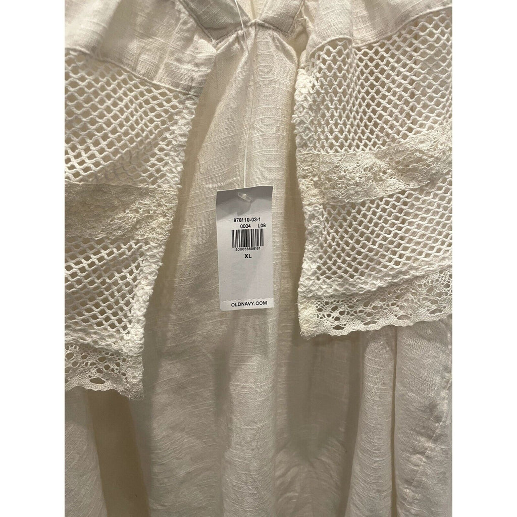 Old Navy Womens Lace Blouse - Cream White - Size XL - New
