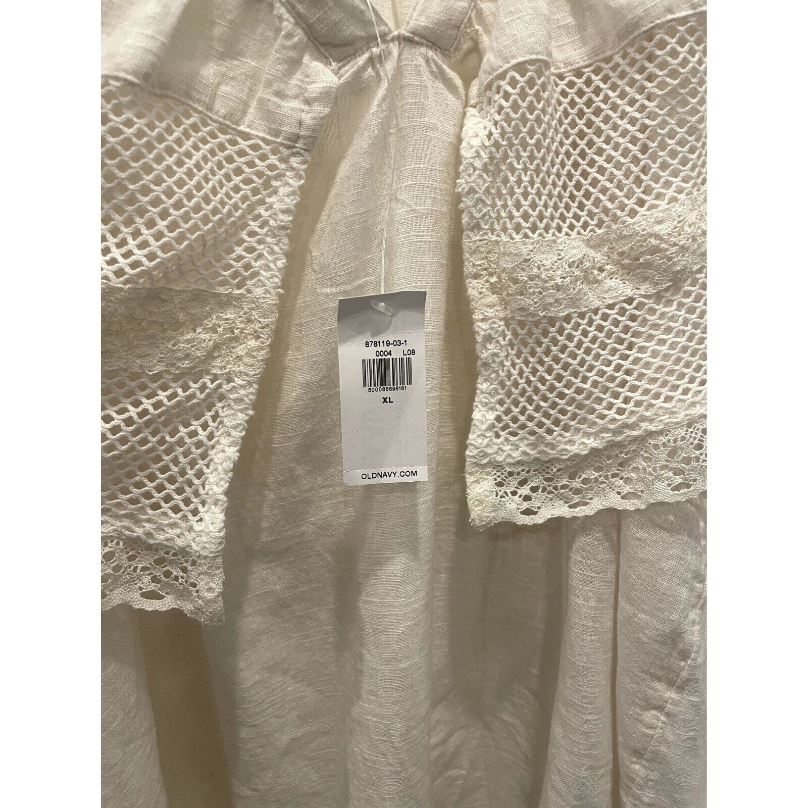 Old Navy Womens Lace Blouse - Cream White - Size XL - New