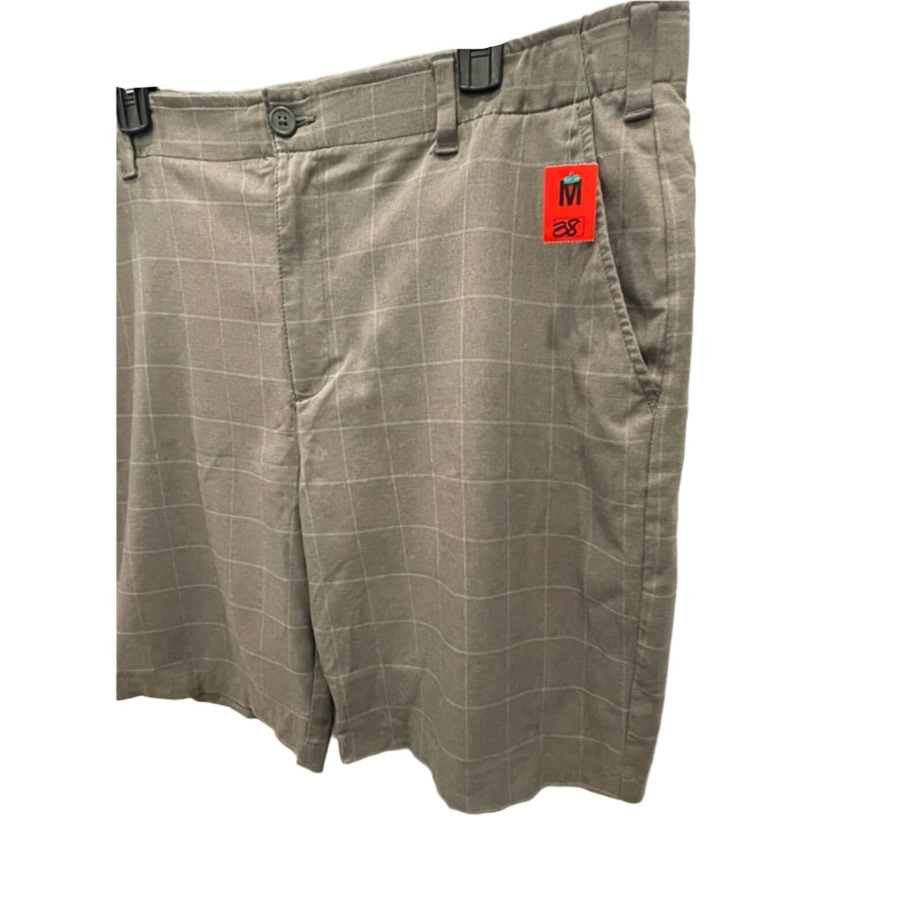 BCG Mens Shorts Plaid Active - Gray - 38 - Like New - Pic 2