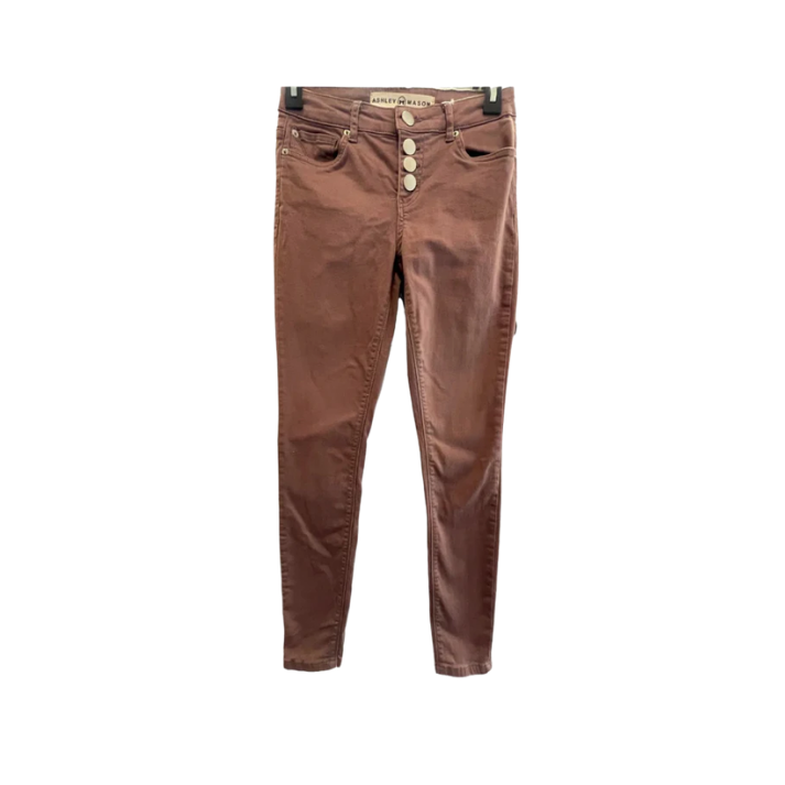 Ashley Mason Womens Jeans Skinny - Mauve - 3 - Like New - Pic 10