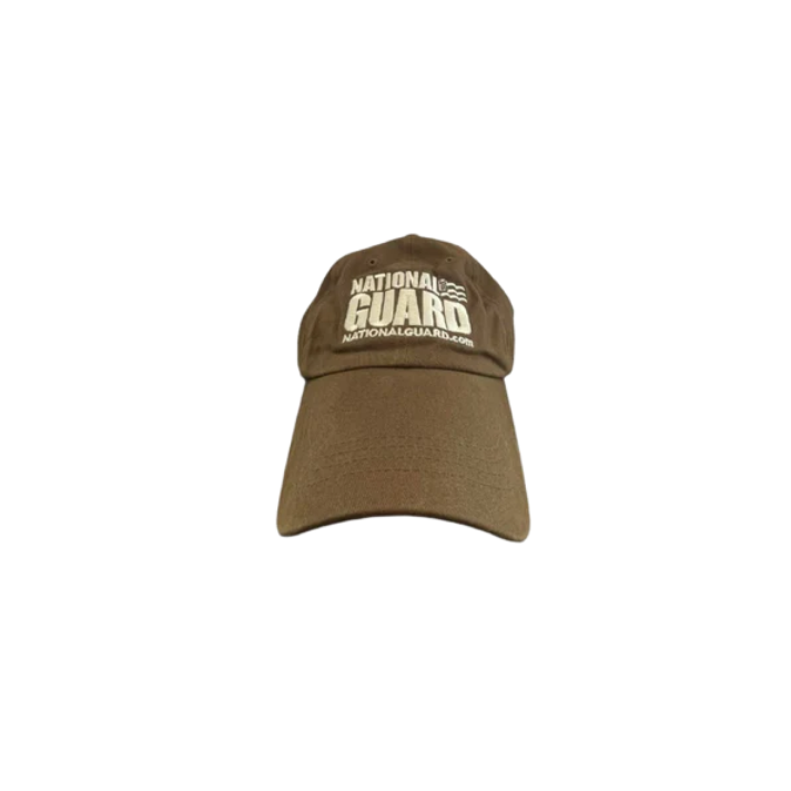 Unisex Adjustable Baseball Cap Embroidered Military National Guard - Brown - Universal - Very Good - Pic 1