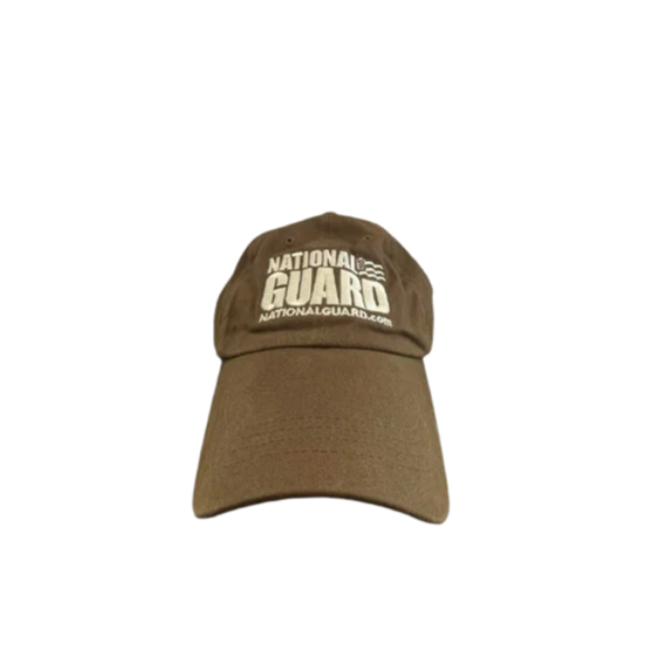 Used National Guard Military Unisex Adult Baseball Cap | Brown | Adjustable