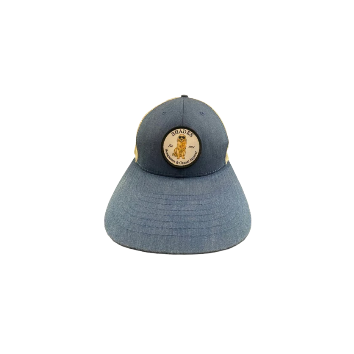 Shades Unisex Snapback Cap Low Pro Mesh Back Trucker - Blue - Universal - Very Good - Pic 1