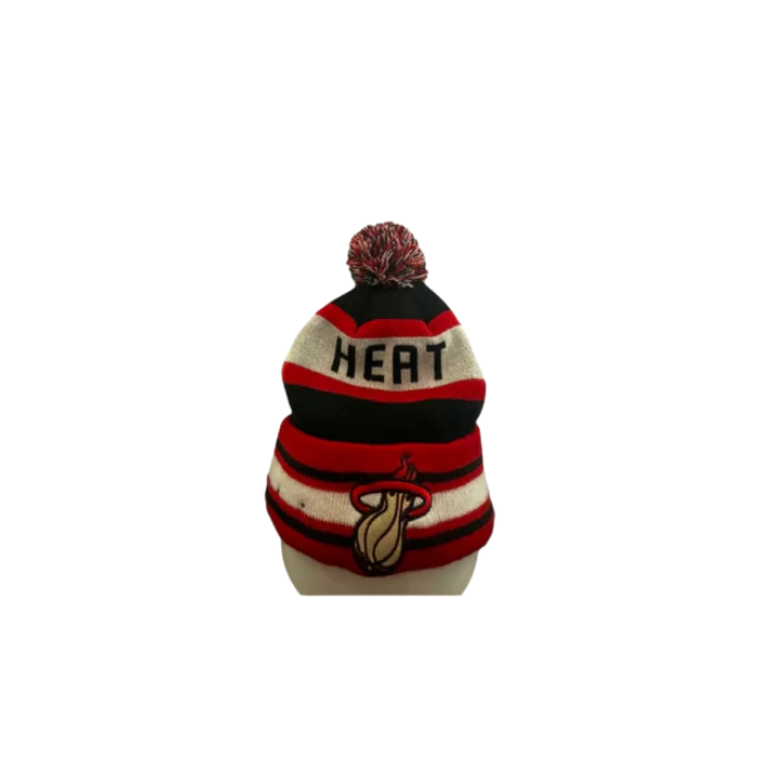 NEW ERA Unisex Beanie NBA Miami Heat Cuffed - Black/Red/White - Universal - Like New - Pic 1