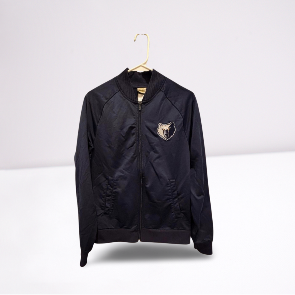 Used Retro Sport Mens Track Jacket - Memphis Grizzlies - Stitched NBA Logo | Navy Blue | Small