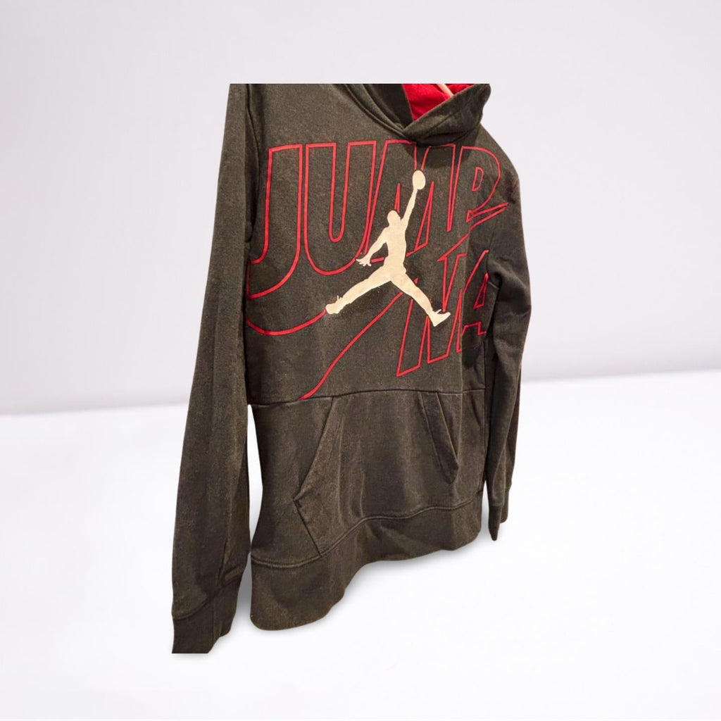 Nike Air Jordan Jumpman Hoodie Sweatshirt - Youth Large - Classic Logo - Black/Red/White - Very Good - Pic 5