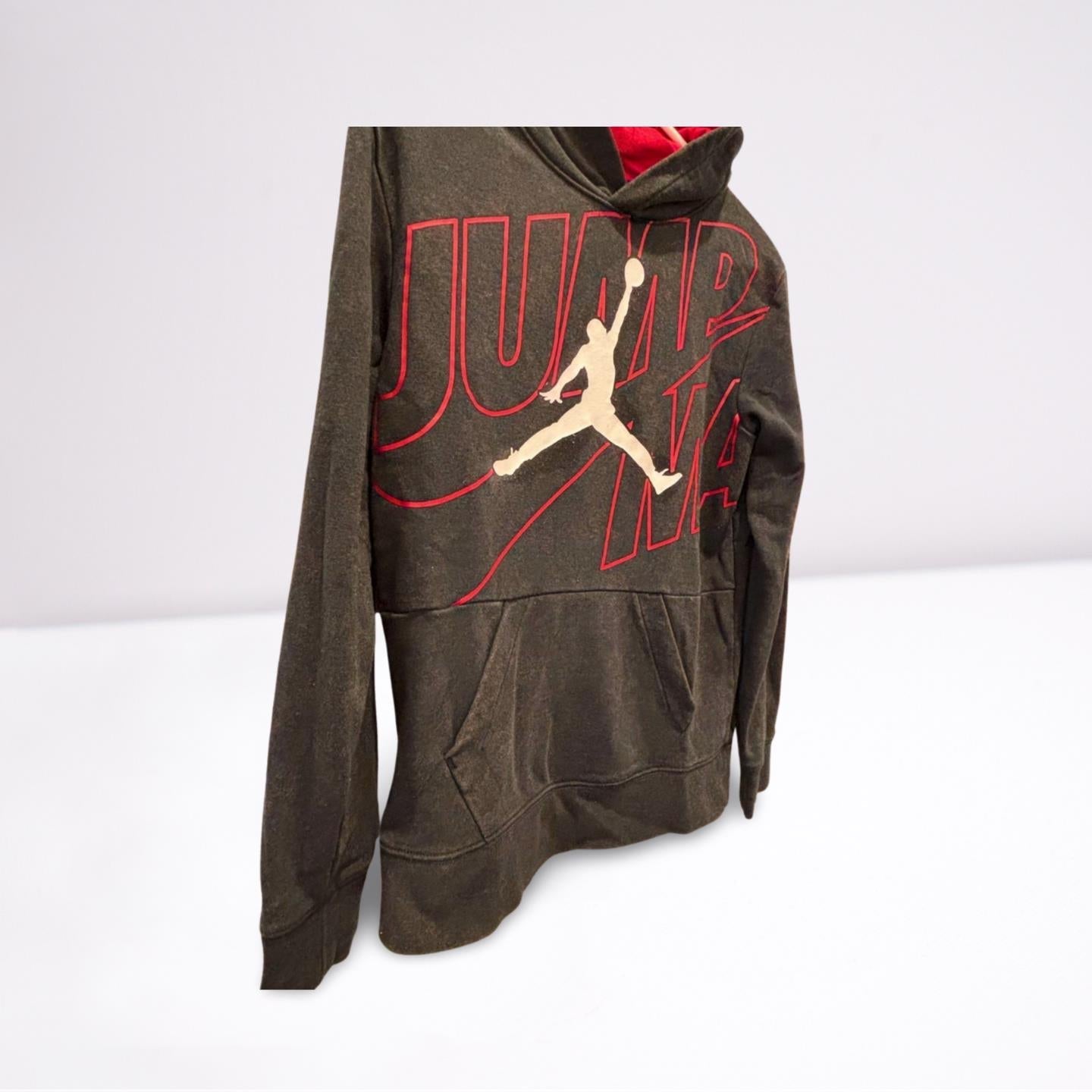 Nike Air Jordan Jumpman Hoodie Sweatshirt - Youth Large - Classic Logo - Black/Red/White - Very Good - Pic 5