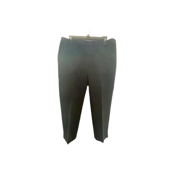 Talbots Womens Capri Pants Chatham Crop Side Zip Petite - Black - 12P - Very Good - Pic 1