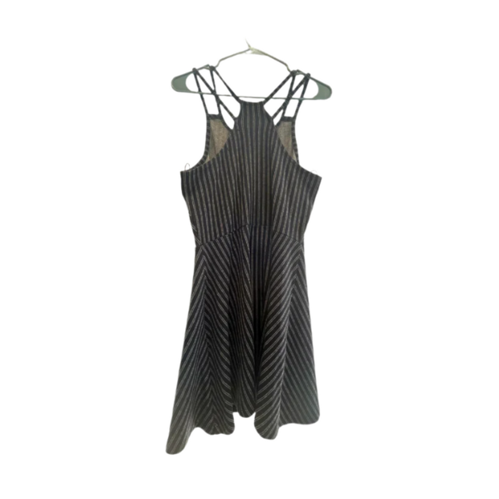 Used Derek Heart Womens Maxi Dress Striped | Blue | Large
