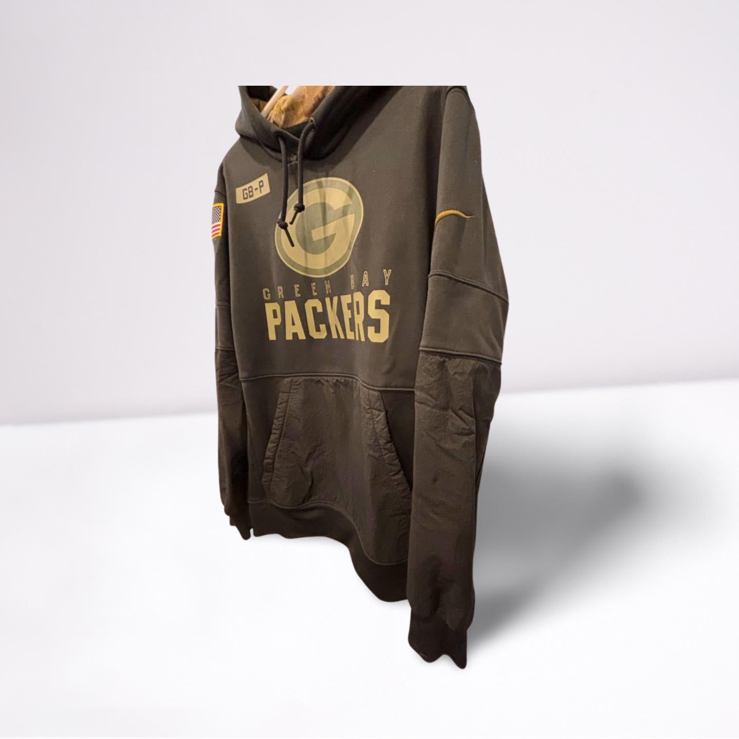 Nike Mens NFL Team Hoodie Green Bay Packers Salute to Service - Black/Camo - Medium - Like New - Pic 3