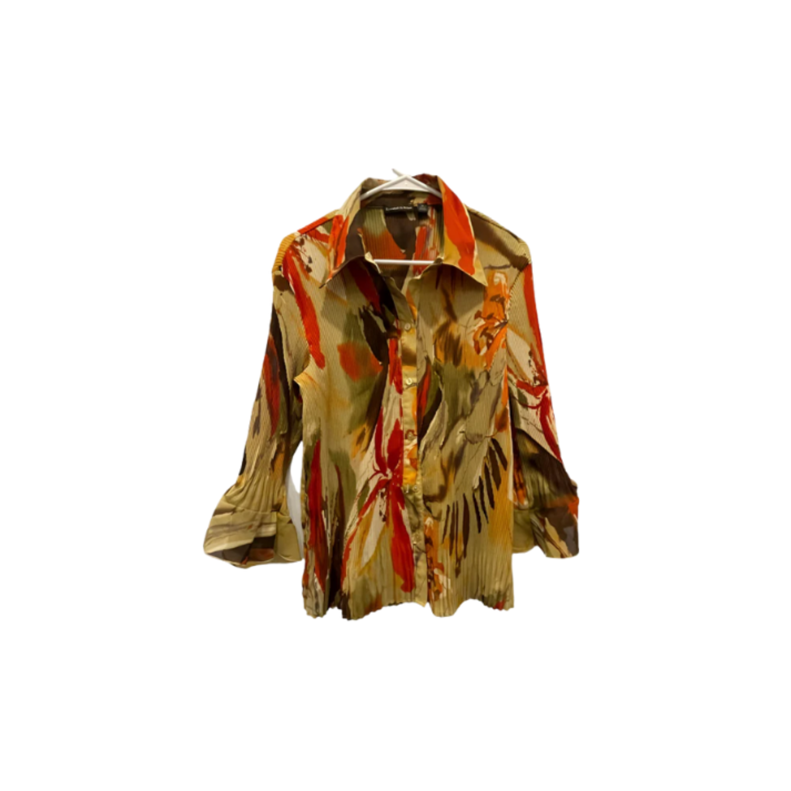 Used Essentials by Milano Womens Blouse - Floral | Red | XL