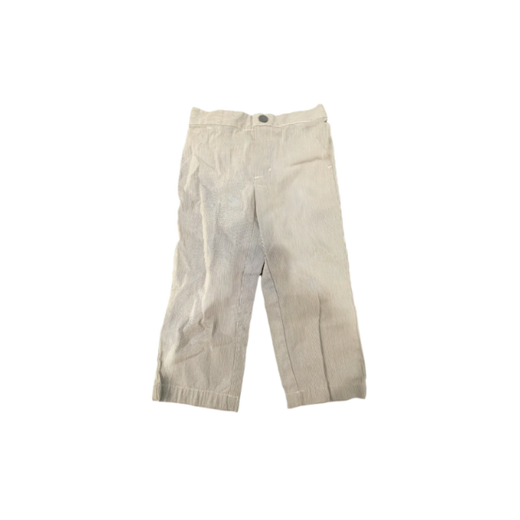 Used Just One You Little Boys Pants - Striped | Gray | 2T