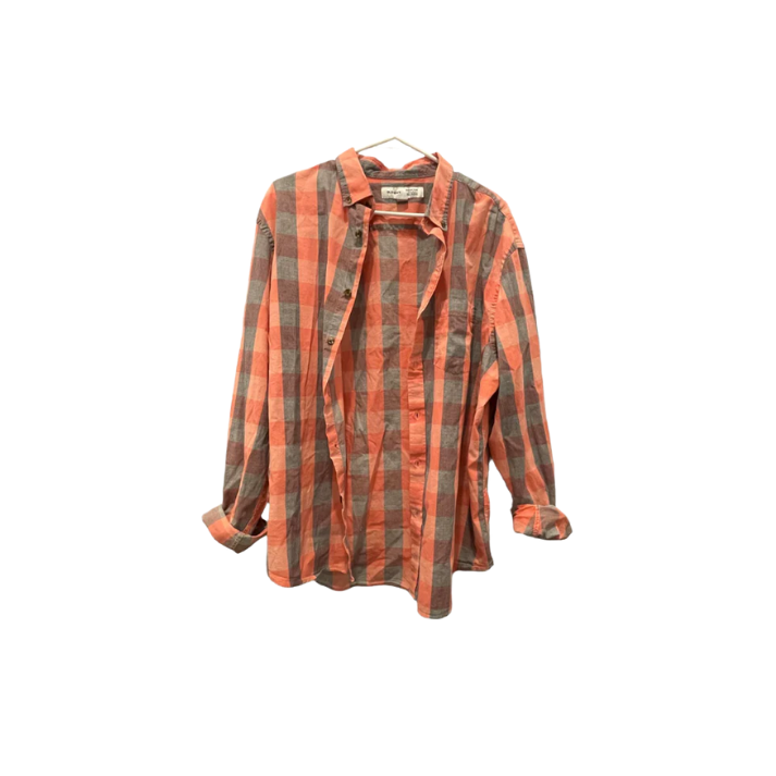 Old Navy Mens Button Down Shirt Everyday Casual Front Pocket - Coral - XL - Like New - Pic 1