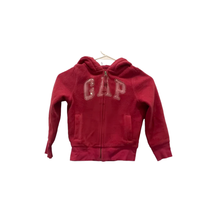 Gap Kids Jacket Sequent Logo Zip-Up - Pink - Small - Good - Pic 4