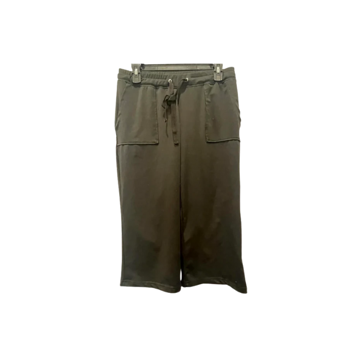 I.C. Fashions Womens Capri Pants - Green - Large - Like New - Pic 4