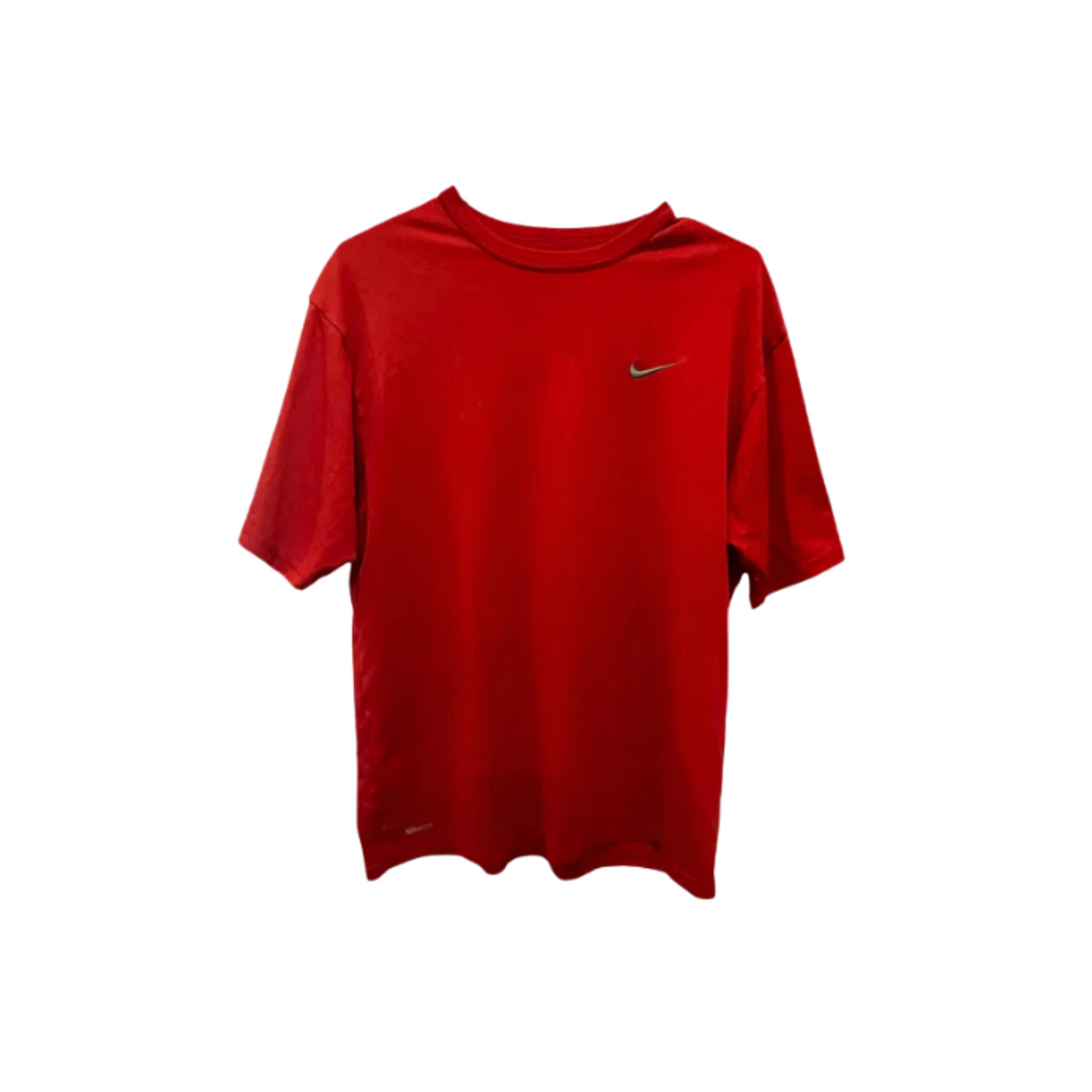 Used Nike Mens Dri-FIT T-Shirt | Stitched Logo | Red | Small