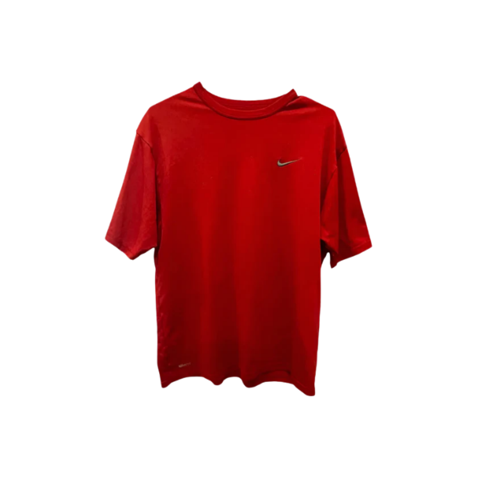 Used Nike Mens Dri-FIT T-Shirt | Stitched Logo | Red | Small