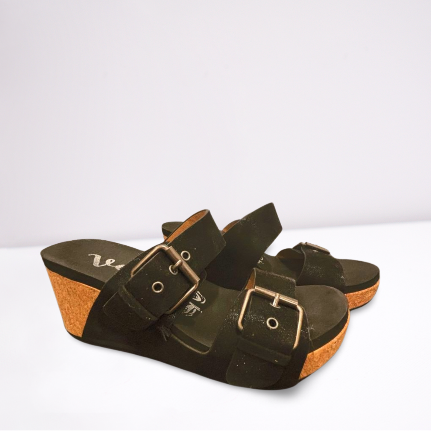 Very G Womens Wedges Shoes - Black - 9 - Very Good - Pic 2