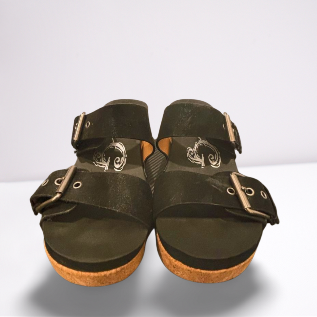 Used Very G Womens Wedges | Black | 9