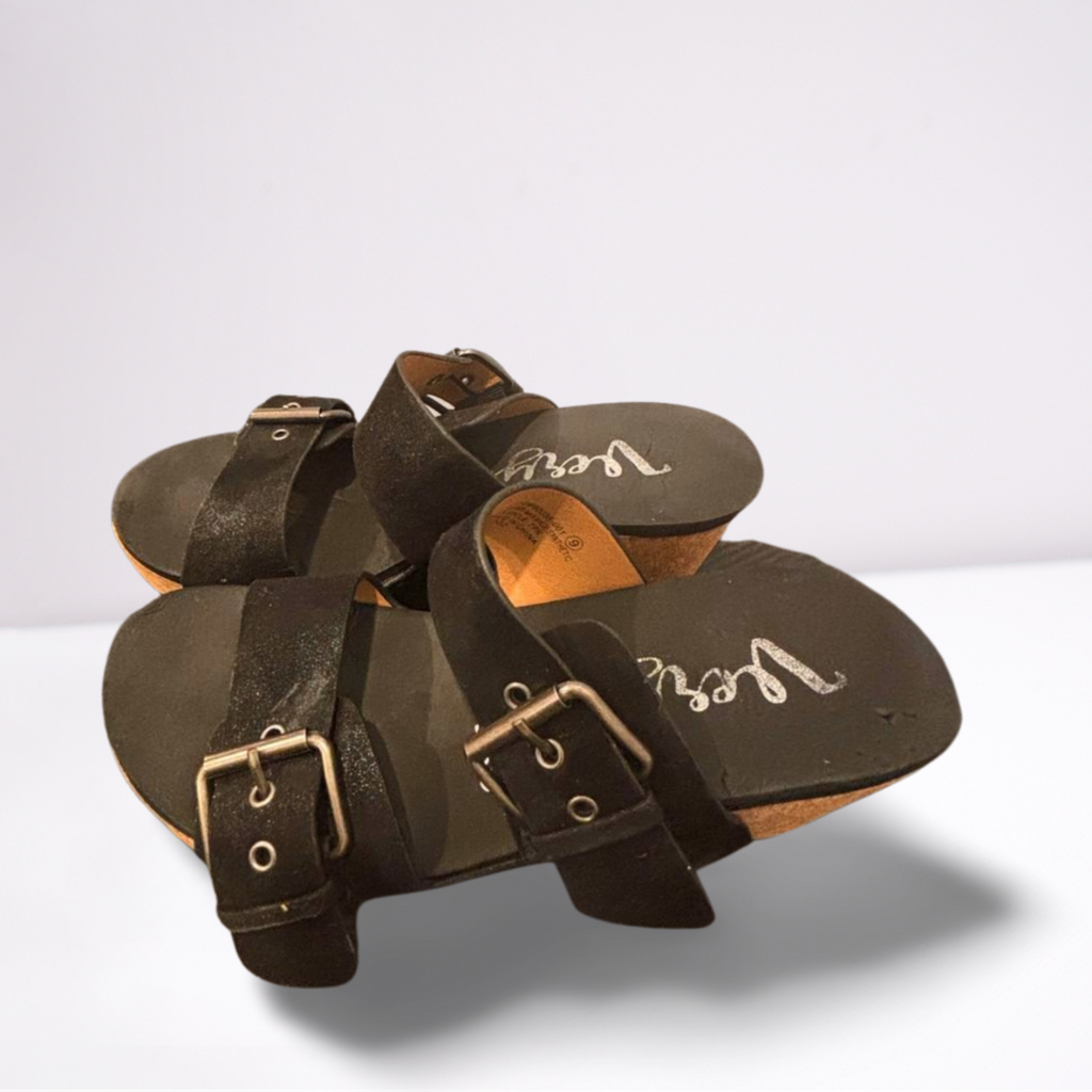 Used Very G Womens Wedges | Black | 9