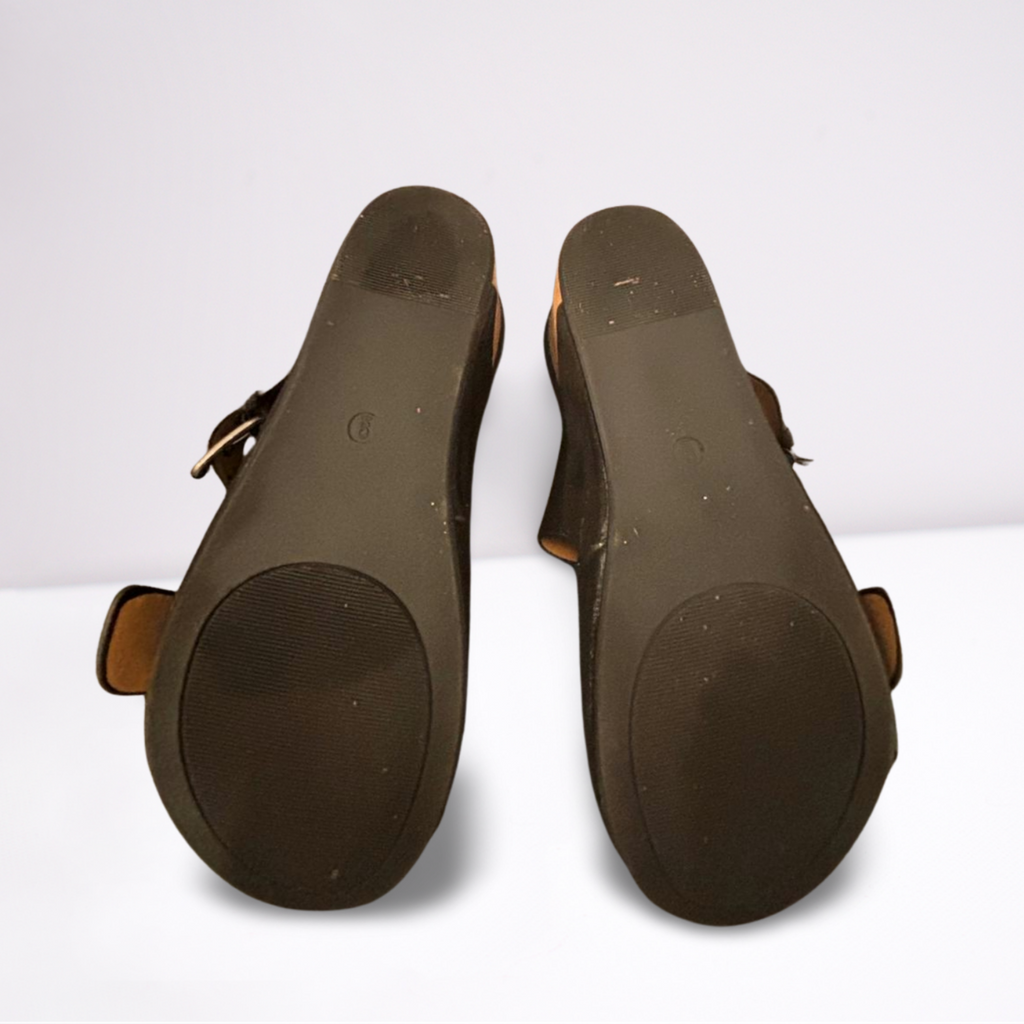 Very G Womens Wedges Shoes - Black - 9 - Very Good - Pic 6