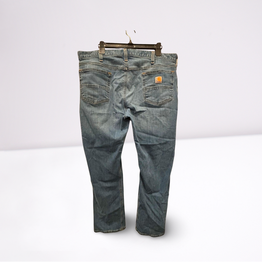 Carhartt Mens Jeans Medium Wash Relaxed Fit - Blue - 40x32 - Like New - Pic 4