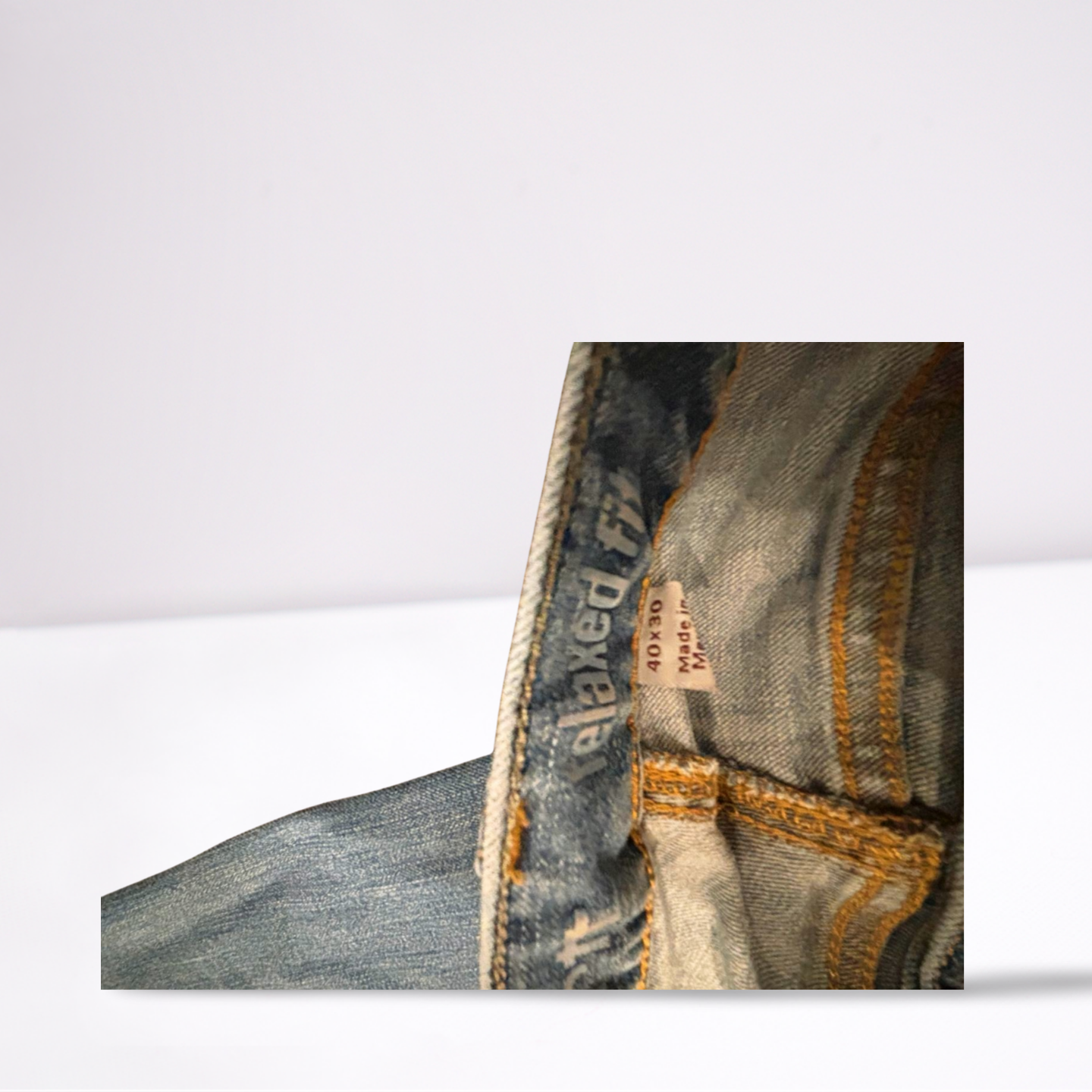 Carhartt Mens Jeans Medium Wash Relaxed Fit - Blue - 40x32 - Like New - Pic 7