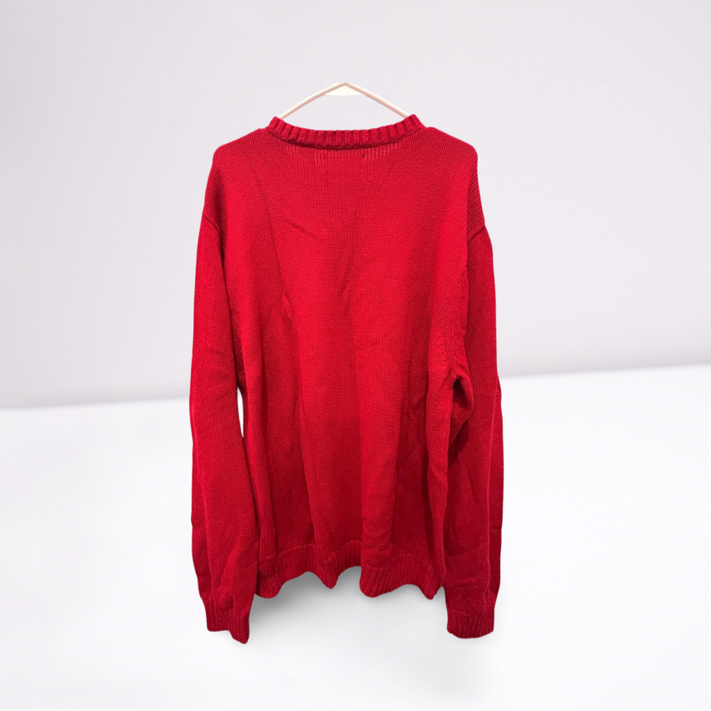 Chaps V-Neck Sweater - Men - Red - Size XL - Very Good - Pic 2