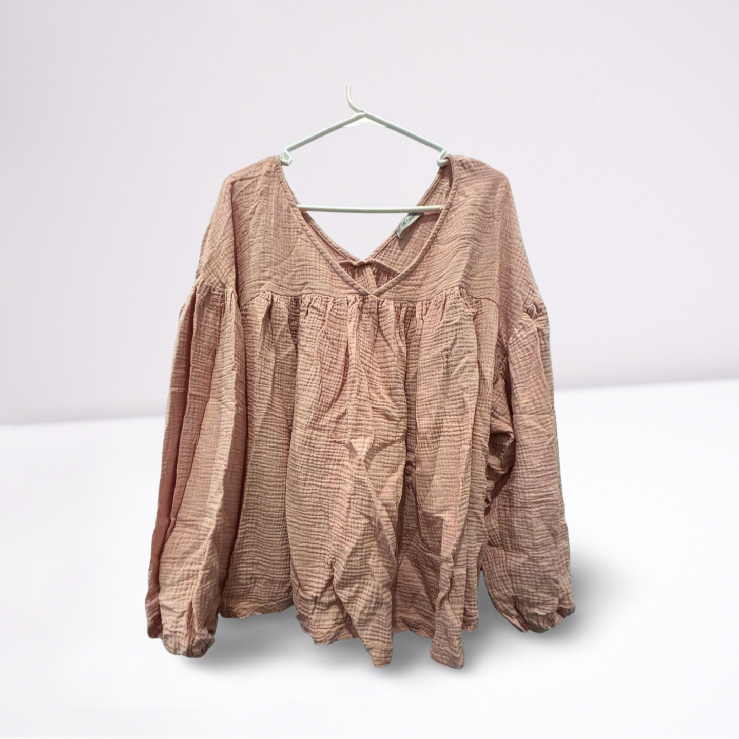 Ces Femme V-neck Blouse - Women - Light Pink - Size Large - Very Good - Pic 2