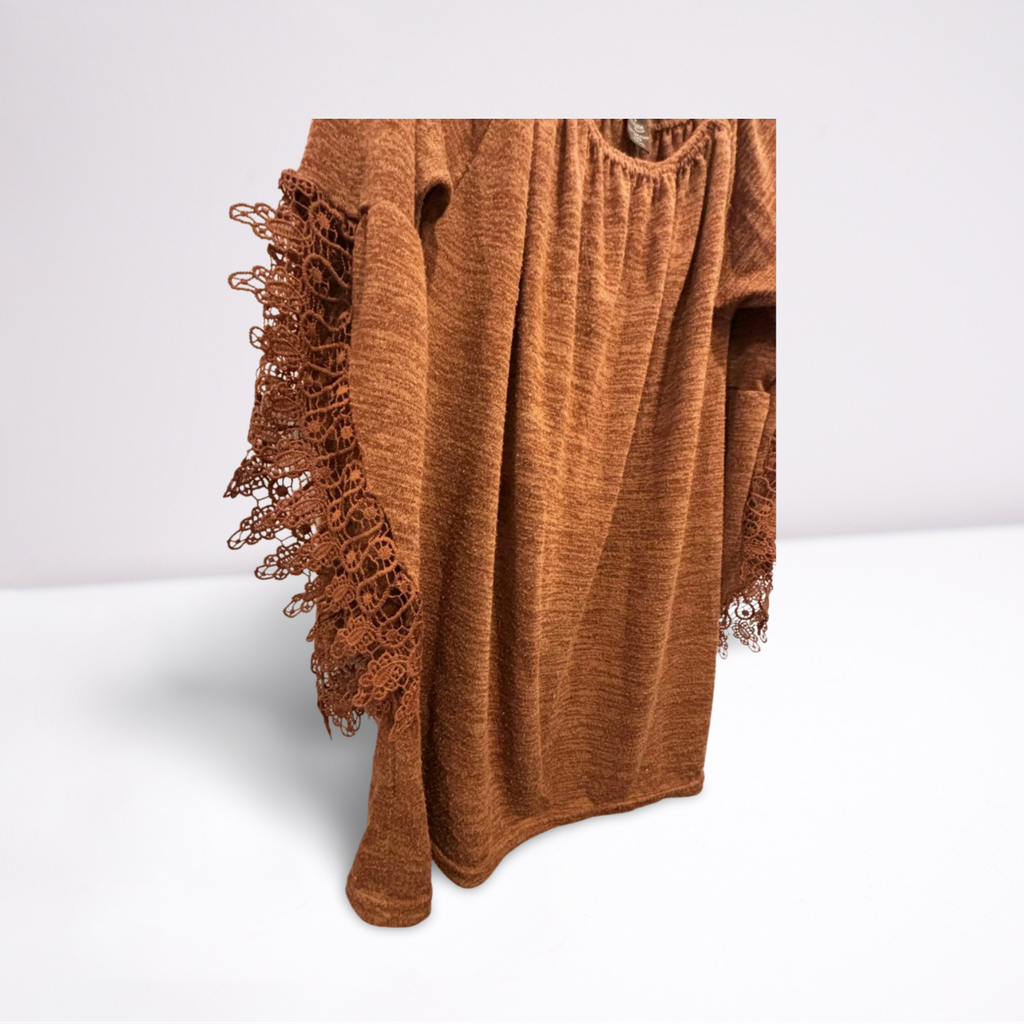 WinWin Womens Tunic Open Sleeve - Brown - LXL - Very Good - Pic 6