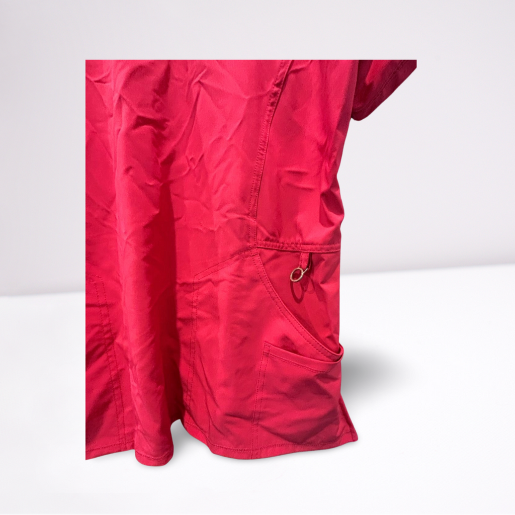 Used Cherokee Infinity Womens V-Neck Scrub Top | Pink | XL