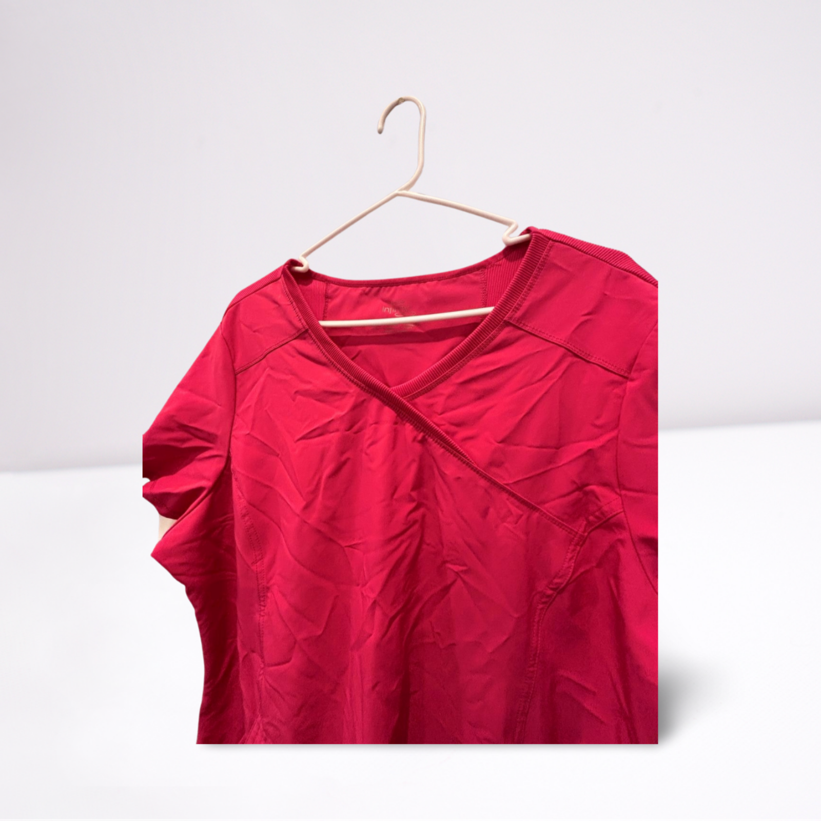 Used Cherokee Infinity Womens V-Neck Scrub Top | Pink | XL