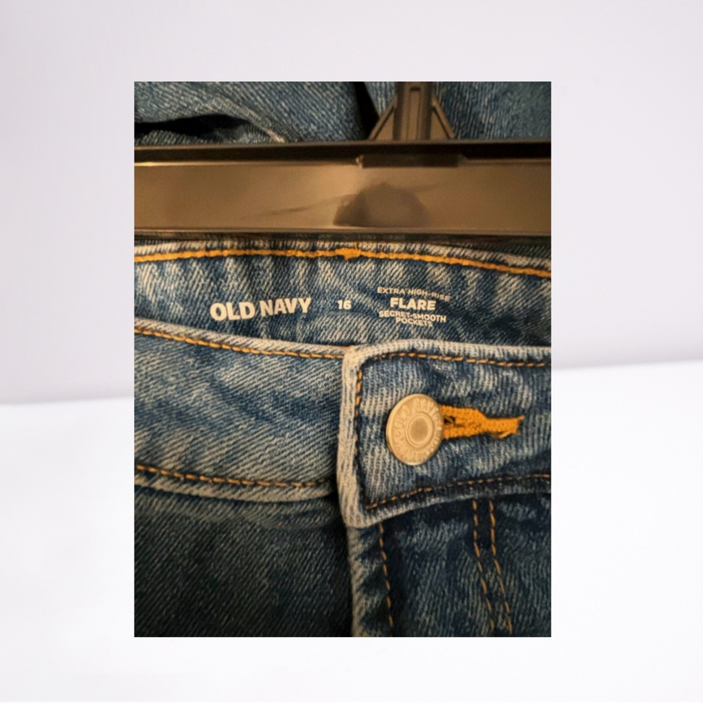 Used Old Navy Womens Flare Jeans - Secret Smooth Collection | Blue | 16