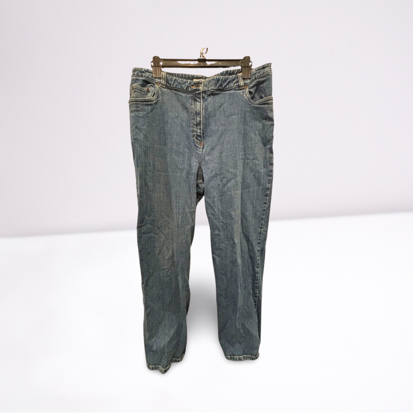 Charter Club Womens Jeans Full Length Laura Fit - Blue - 14 - Very Good - Pic 1