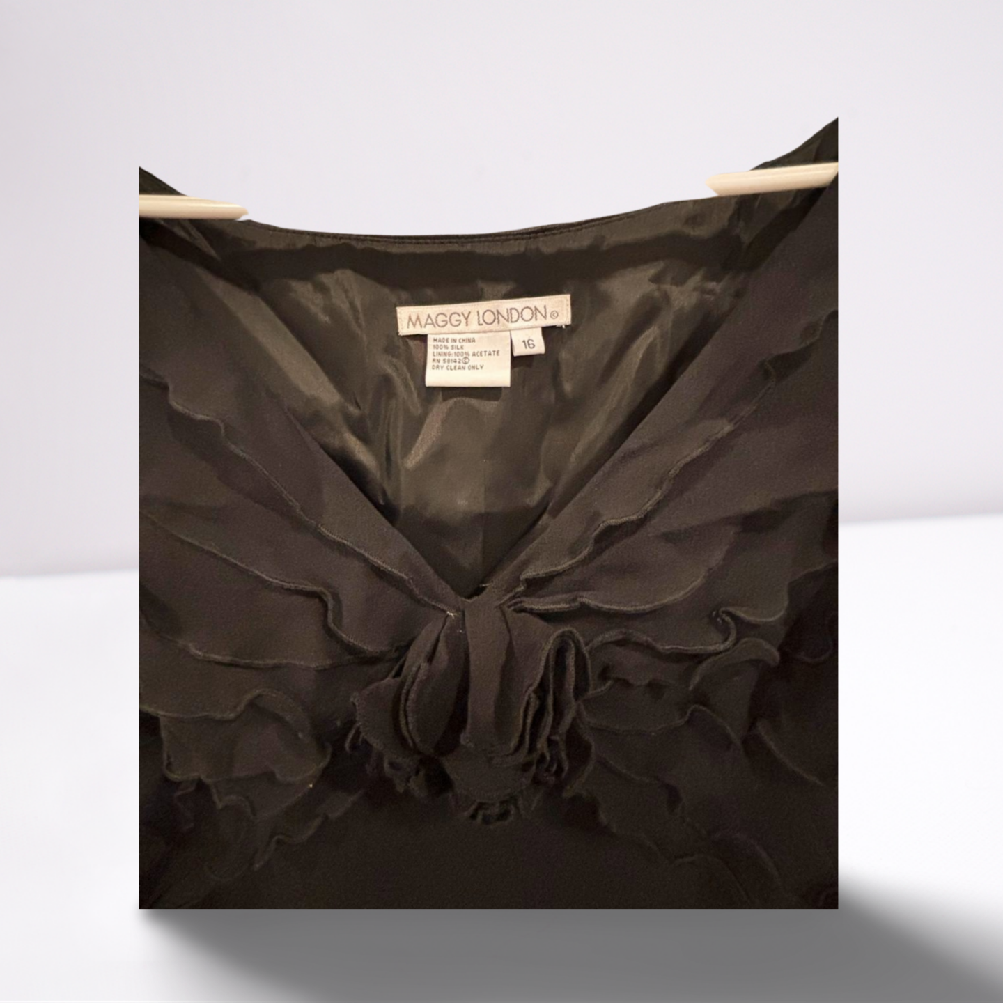 Maggy London Womens Dress Sleeveless Fitted - Black - 16 - Like New - Pic 7