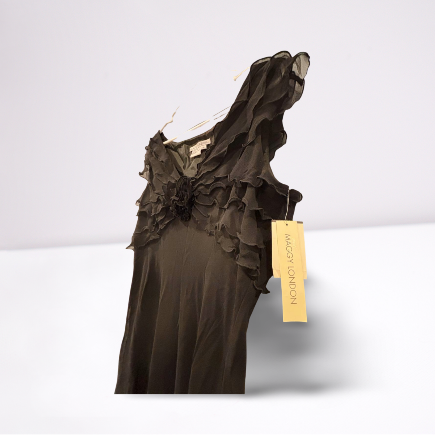 Maggy London Womens Dress Sleeveless Fitted - Black - 16 - Like New - Pic 3