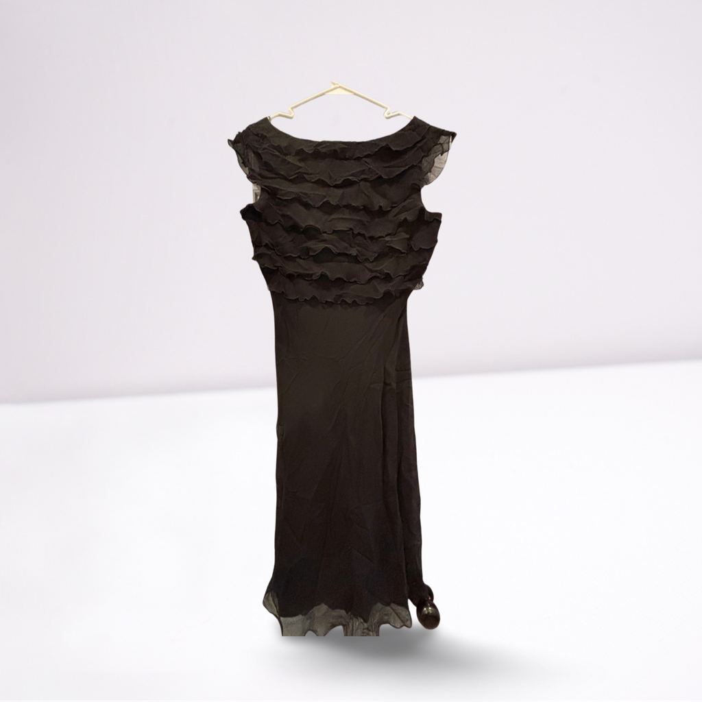 Maggy London Womens Dress Sleeveless Fitted - Black - 16 - Like New - Pic 6