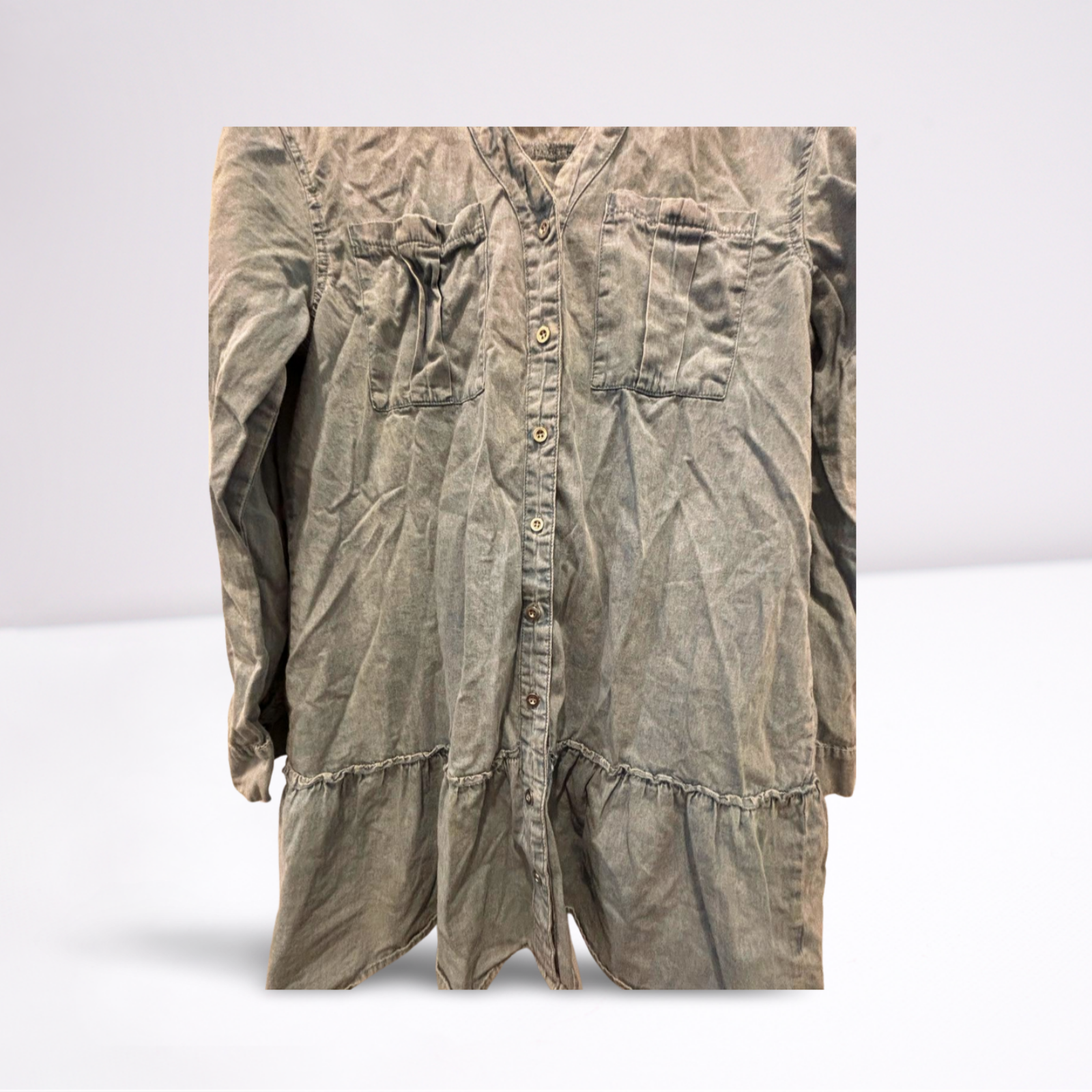 Used Mazik Womens Jean Dress - Long Sleeve | Light Blue | Medium