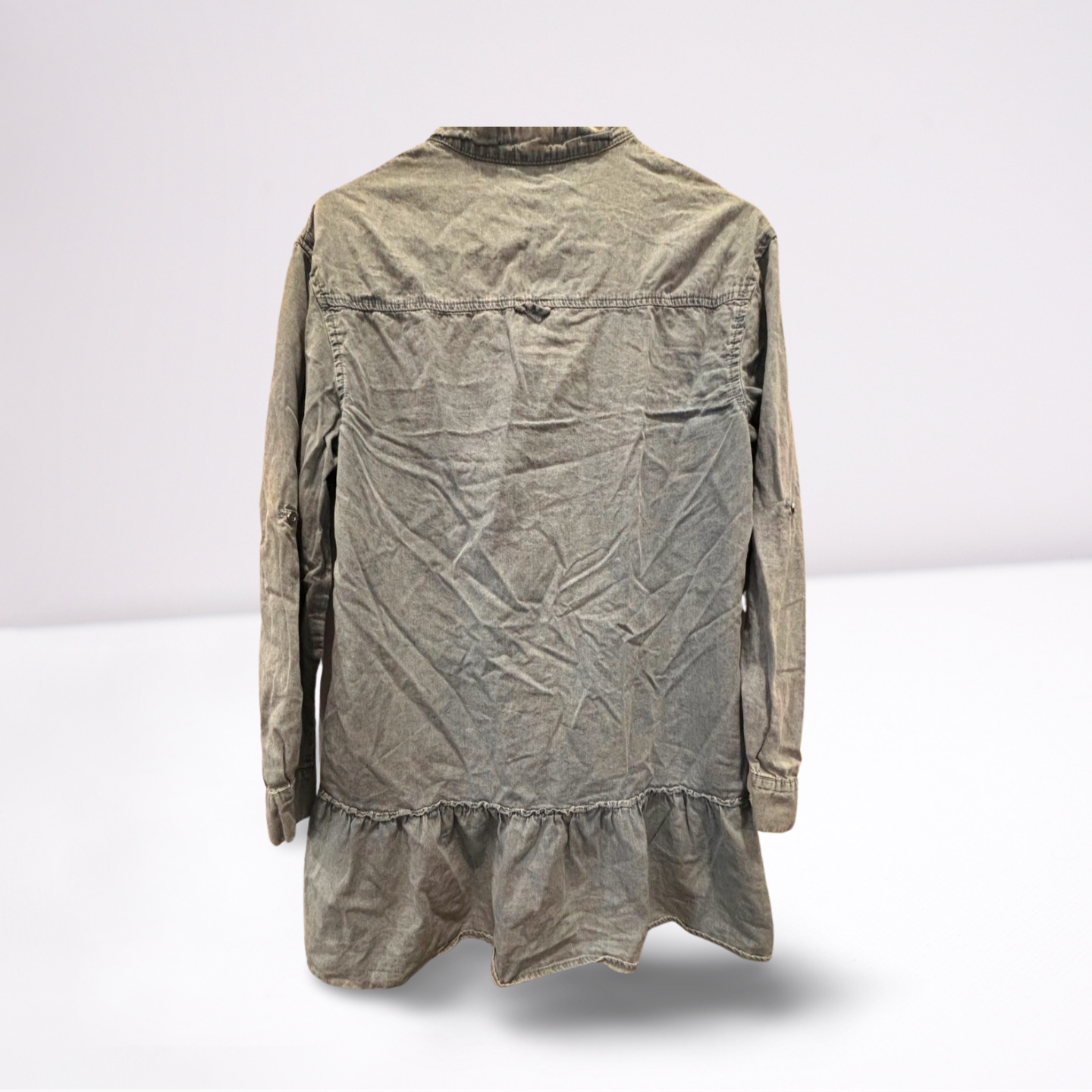 Mazik Womens Jean Dress - Long Sleeve - Light Blue - Size Medium - VG