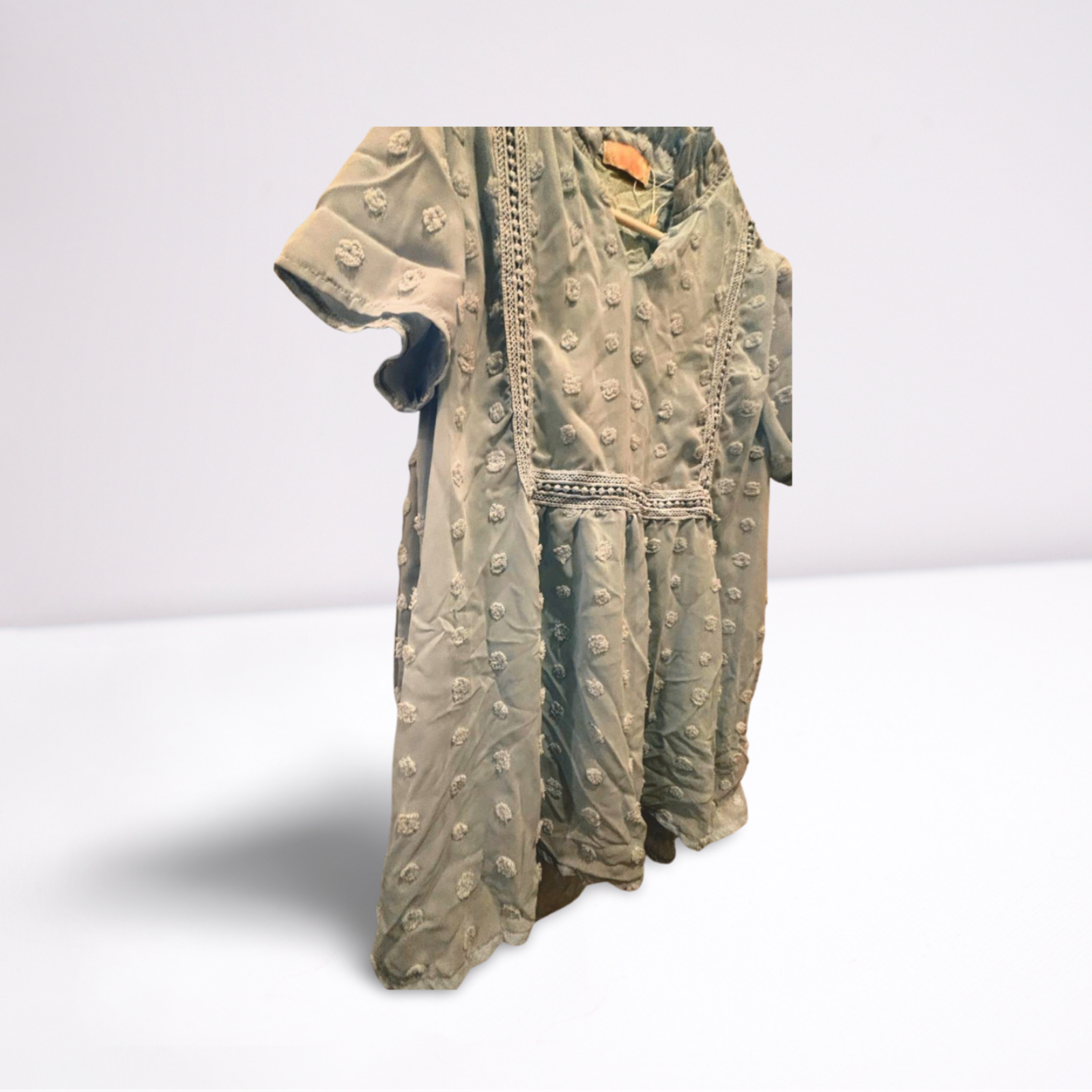 Used CDM Womens Blouse - Ruffled Sleeve - Collared - Flowy | Blue | Large