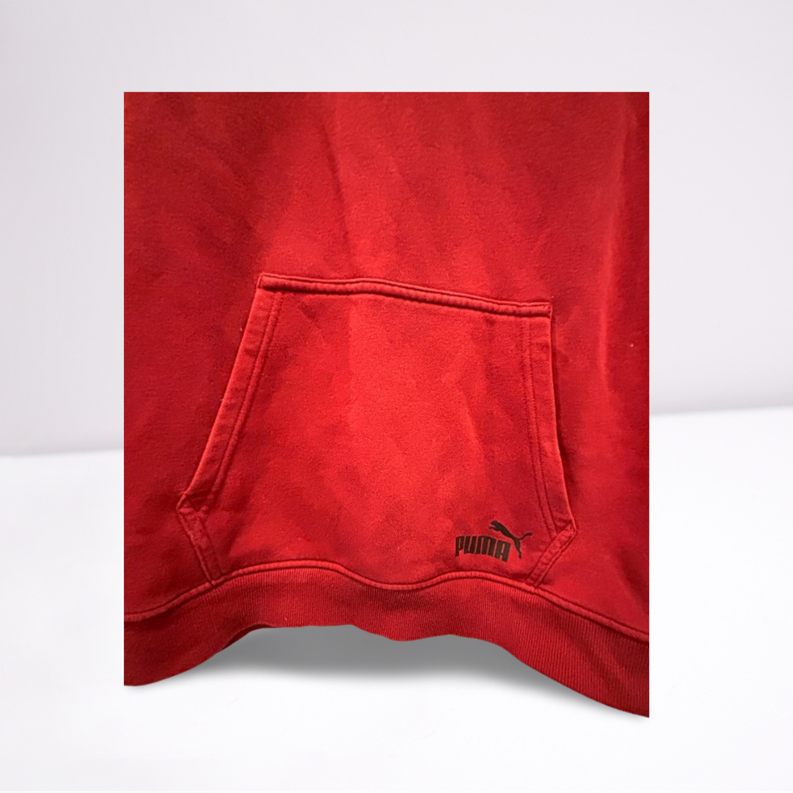 Used Puma Mens Hoodie Pullover - Graphic | Crimson Red | Large