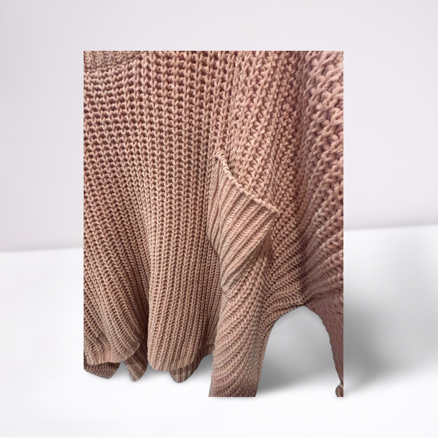 POL Womens Sweater Quarter Length Sleeve Pocket - Coral - Medium - Very Good - Pic 3