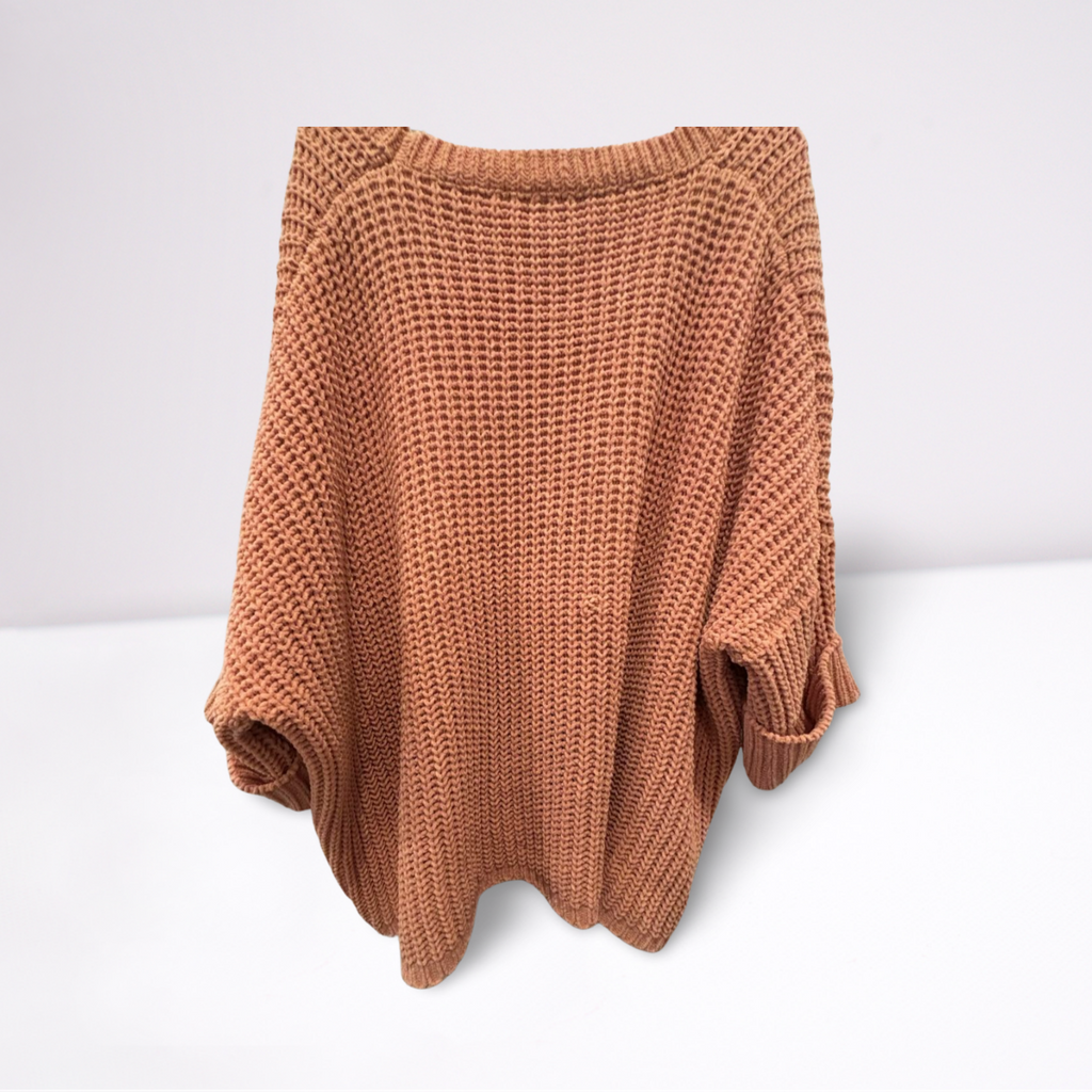 POL Womens Sweater Quarter Length Sleeve Pocket - Coral - Medium - Very Good - Pic 4