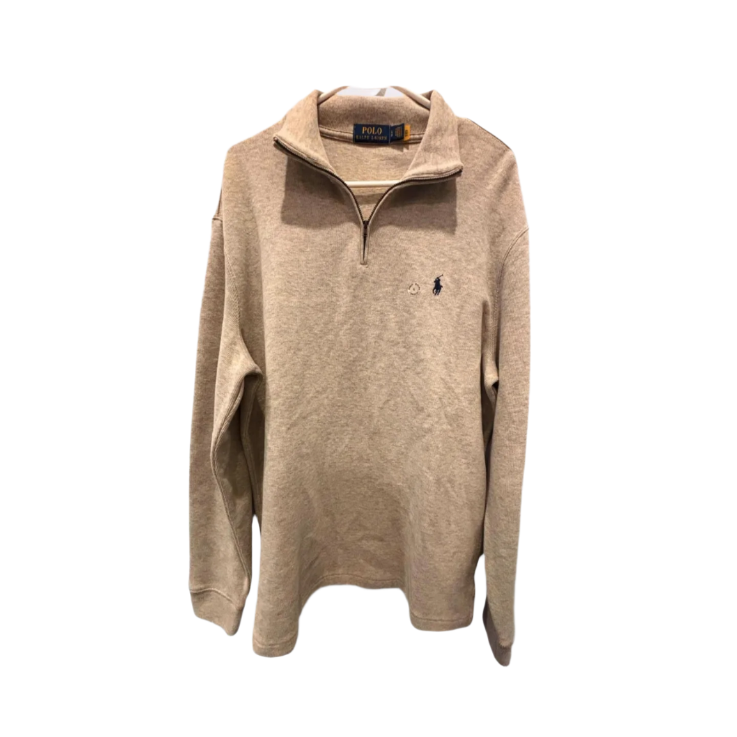 Polo Mens Pullover Quarter-Zip - Gray - Large - Like New - Pic 1