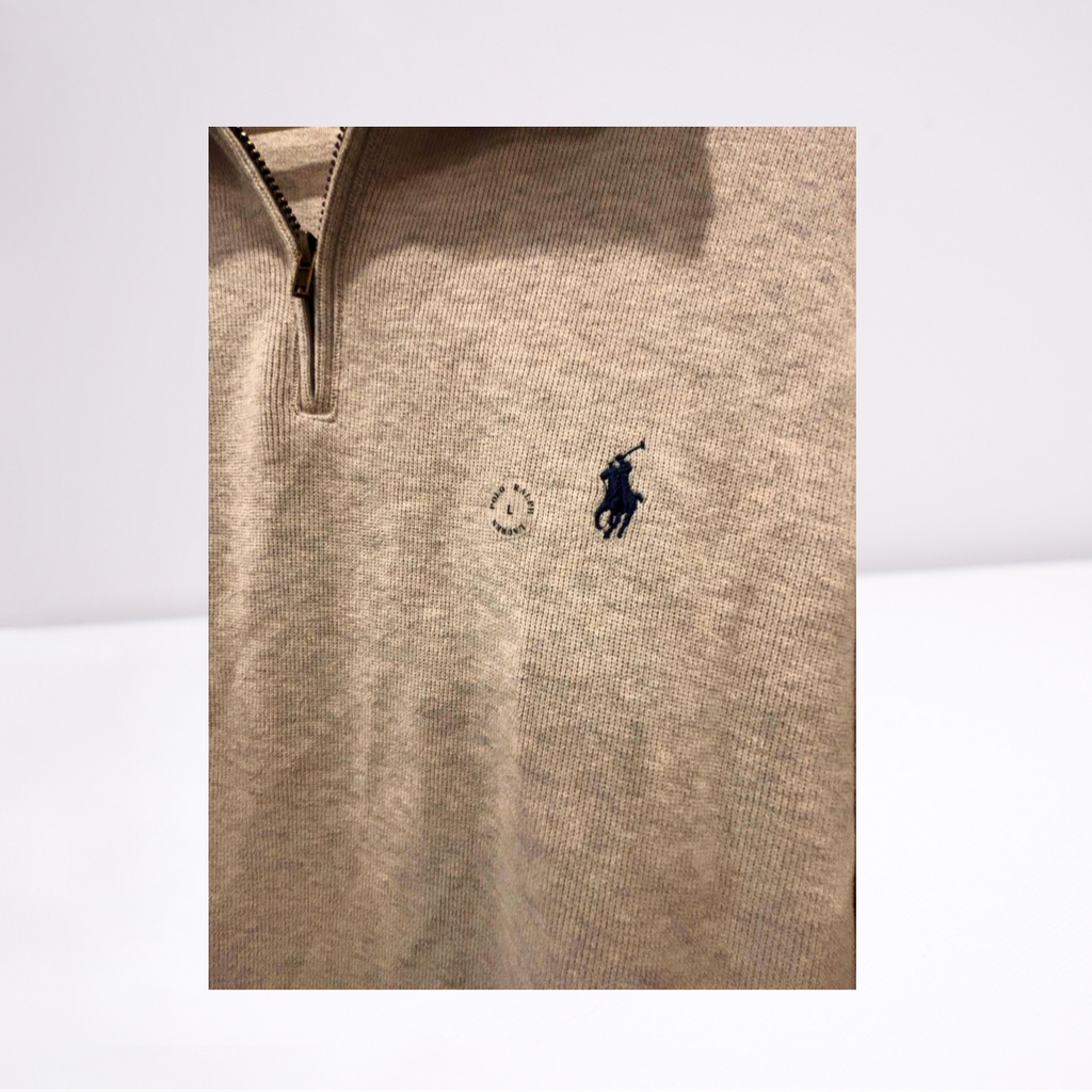 Polo Mens Pullover Quarter-Zip - Gray - Large - Like New - Pic 5