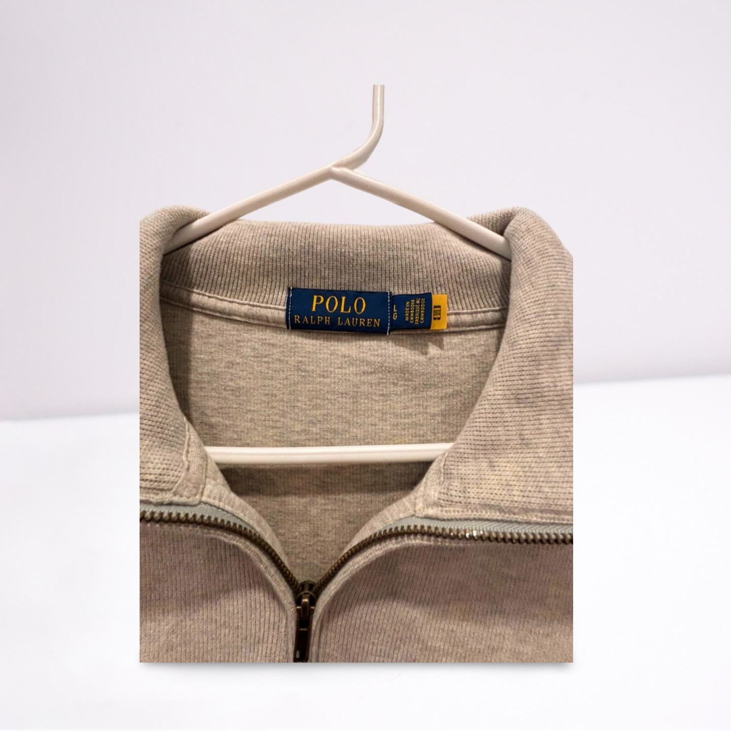 Polo Mens Pullover Quarter-Zip - Gray - Large - Like New - Pic 6