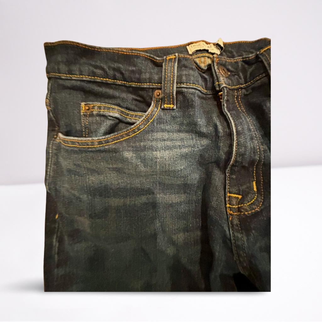 True Craft Jeans - Men - Blue - Size Large  Dark Wash Slim - Very Good - Pic 5