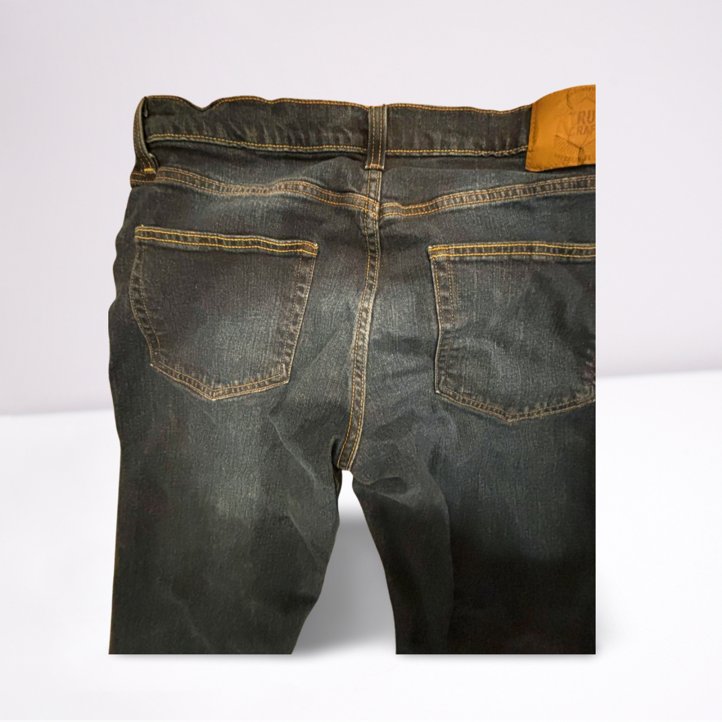 True Craft Jeans - Men - Blue - Size Large  Dark Wash Slim - Very Good - Pic 7