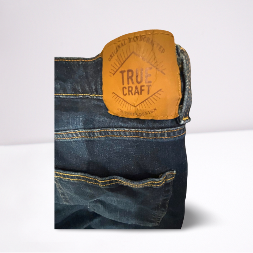 Used True Craft Mens Jeans - Dark Wash | Blue | 34X30